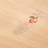 Sweet Little Peach Kindergeburtstag Party Acryleinladungen (Ablage )