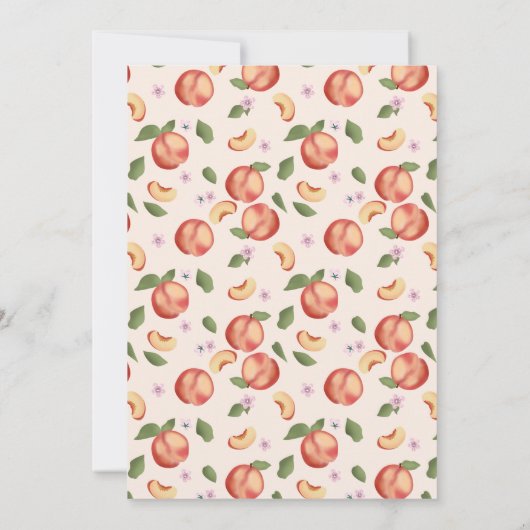 Sweet Little Peach Kindergeburtstag Party Einladung (Rückseite)