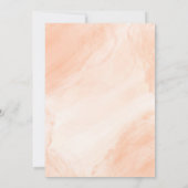 Sweet Little Peach on Way Baby Dusche Einladung (Rückseite)