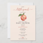 Sweet Little Peach on Way Baby Dusche Einladung (Vorderseite)