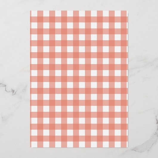 Sweet Little Peach on Way Baby Shower Foil Inv Folieneinladung (Rückseite)