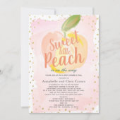 Sweet Little Peach Pink Baby Dusche per Mail Einladung (Vorderseite)
