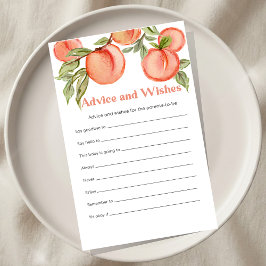 Sweet Little Peach Shower Advice and Wishes Game