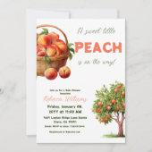 Sweet Little Peach Summer Baby Dusche Einladung (Vorderseite)