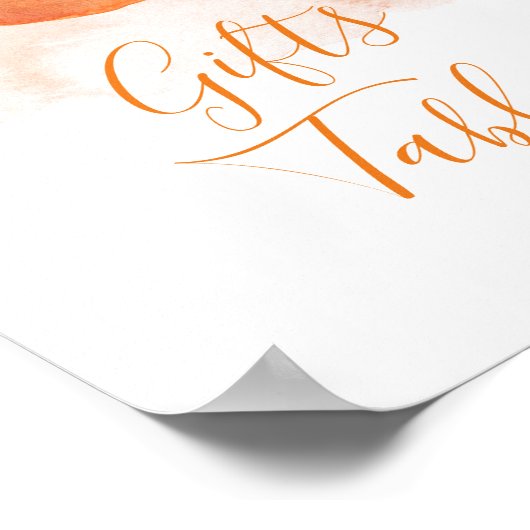 Sweet Little Peach Summer Geschenke Table Poster (Ecke)