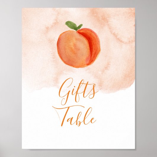 Sweet Little Peach Summer Geschenke Table Poster (Vorne)