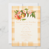 Sweet Little Peaches Kinderdusche Einladung (Vorderseite)