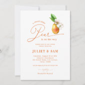 Sweet Little Pear Gender Neutral Baby Dusche Einladung (Vorderseite)