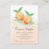 Sweet Little Pfirsiche Kinderdusche Windelwindeln Begleitkarte (Vorderseite)