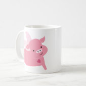 Sweet Little Pig Valentinstag Kaffeetasse (Vorderseite Links)