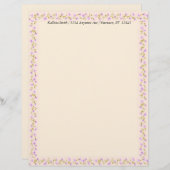 Sweet Little Pink Blume Briefbogen (Vorne/Hinten)