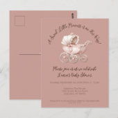 Sweet Little Princess Baby Dusche Postkarte (Vorne/Hinten)