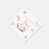 Sweet Little Princess Pink Cake 1st Birthday Serviette (Ecke)