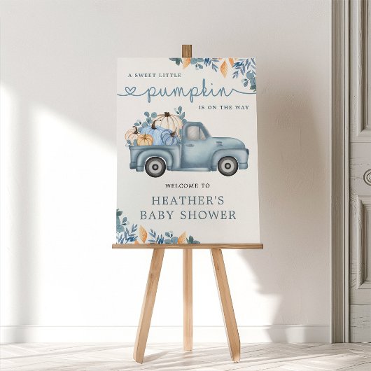 Sweet Little Pumpkin Autumn Baby Dusche Willkommen Poster