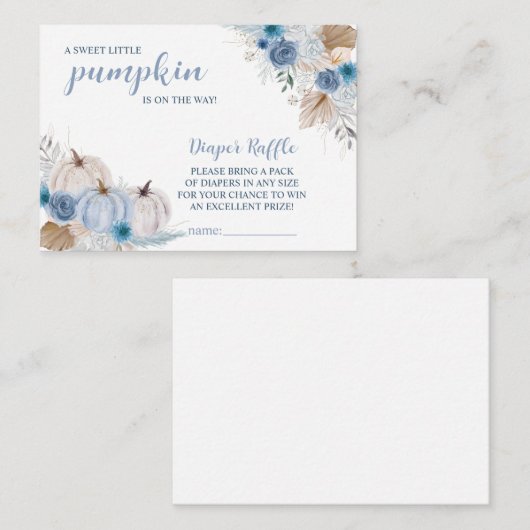 Sweet Little Pumpkin Autumn Baby Shower Begleitkarte (Vorne/Hinten)