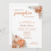 Sweet Little Pumpkin Autumn Baby Shower Einladung (Vorne/Hinten)