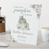 Sweet Little Pumpkin Autumn Baby Shower Einladung Sockelschild (In Situ)