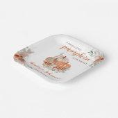 Sweet Little Pumpkin Autumn Baby Shower Pappteller (Gewinkelt)