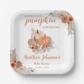 Sweet Little Pumpkin Autumn Baby Shower Pappteller (Vorderseite)