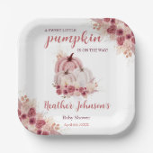 Sweet Little Pumpkin Autumn Baby Shower Pappteller (Vorderseite)