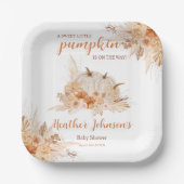 Sweet Little Pumpkin Autumn Baby Shower Pappteller (Vorderseite)