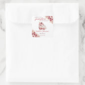 Sweet Little Pumpkin Autumn Baby Shower Quadratischer Aufkleber (Tasche)