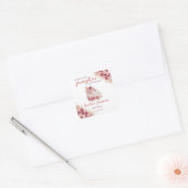 Sweet Little Pumpkin Autumn Baby Shower Quadratischer Aufkleber (Umschlag)