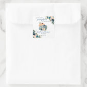 Sweet Little Pumpkin Autumn Baby Shower Quadratischer Aufkleber (Tasche)