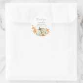 Sweet Little Pumpkin Baby Dusche Danke Label Runder Aufkleber (Tasche)