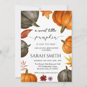 Sweet Little Pumpkin Baby Dusche Einladung