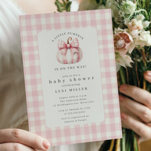 Sweet Little Pumpkin Baby Dusche Einladung