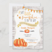 Sweet Little Pumpkin Baby Dusche Einladung (Vorderseite)