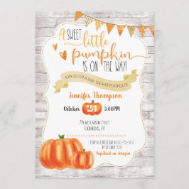 Sweet Little Pumpkin Baby Dusche Einladung