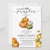 Sweet Little Pumpkin Baby Dusche Einladung (Vorderseite)