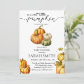 Sweet Little Pumpkin Baby Dusche Einladung (Stehend Vorderseite)
