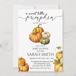 Sweet Little Pumpkin Baby Dusche Einladung