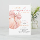 Sweet Little Pumpkin Baby Dusche Einladung (Stehend Vorderseite)