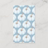 Sweet Little Pumpkin Baby Dusche Windel Raffle Begleitkarte (Rückseite)