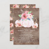 Sweet Little Pumpkin Baby Shower Book for Baby Begleitkarte (Vorne/Hinten)