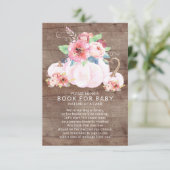 Sweet Little Pumpkin Baby Shower Book for Baby Begleitkarte (Stehend Vorderseite)