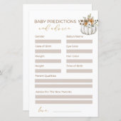 Sweet Little Pumpkin Baby Shower Card (Vorne/Hinten)