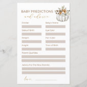 Sweet Little Pumpkin Baby Shower Card (Vorderseite)