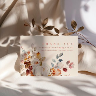 Sweet Little Pumpkin Baby Shower Dankeskarte