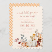 Sweet Little Pumpkin Baby Shower Einladung (Vorne/Hinten)