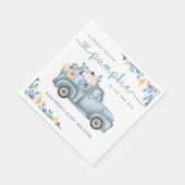 Sweet Little Pumpkin Blue Autumn Baby Dusche Serviette (Ecke)