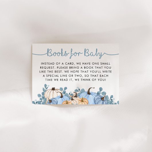 Sweet Little Pumpkin Blue Autumn Books for Baby Begleitkarte
