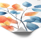 Sweet Little Pumpkin Blue Baby Dusche Begrüßungsze Poster (Ecke)