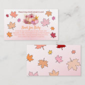 Sweet Little Pumpkin Book for Baby Showgame Begleitkarte (Vorne/Hinten)