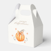 Sweet Little Pumpkin Bow Fall Baby Dusche Geschenkschachtel (Rückseite)