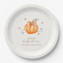 Sweet Little Pumpkin Bow Fall Baby Dusche Pappteller
